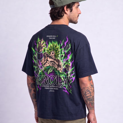 CAMISETA MASCULINA BROLY LENDÁRIO SUPER SAIYAJIN - PODER DOS DEUSES