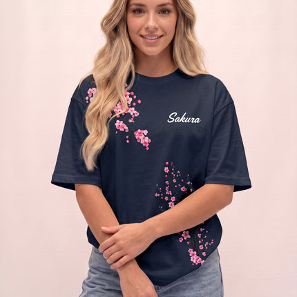 CAMISETA FEMININA SAKURA - FLORES DE CEREJEIRA