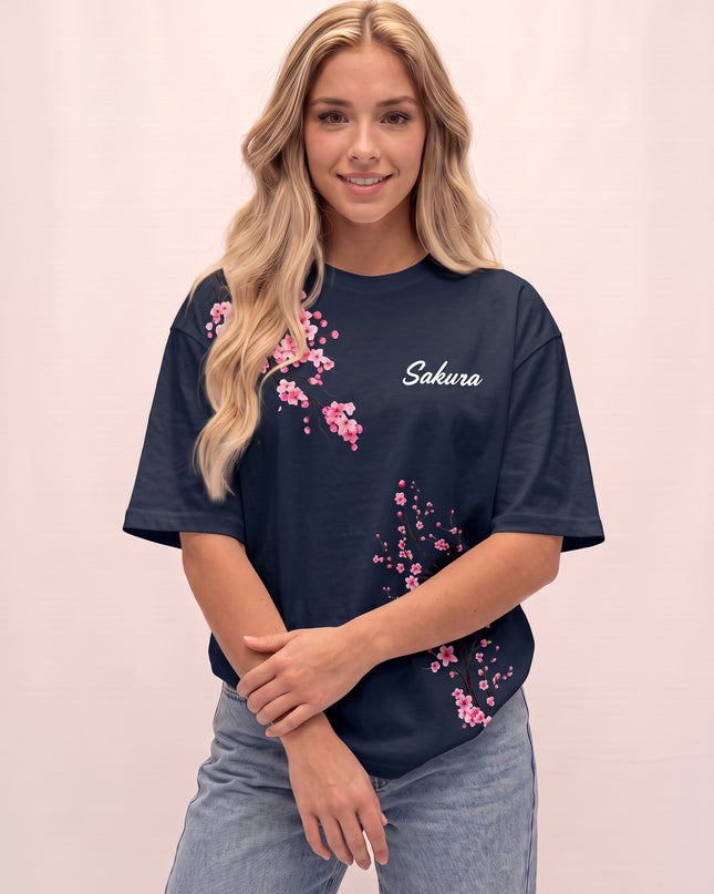 CAMISETA FEMININA SAKURA - FLORES DE CEREJEIRA