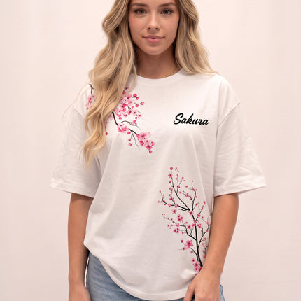CAMISETA FEMININA SAKURA - FLORES DE CEREJEIRA