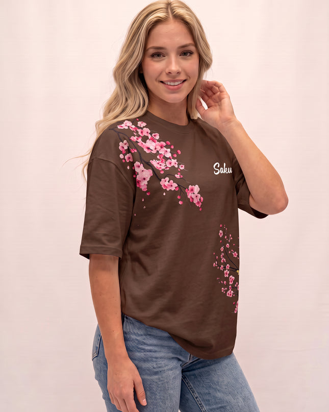 CAMISETA FEMININA SAKURA - FLORES DE CEREJEIRA