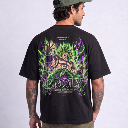 CAMISETA MASCULINA BROLY LENDÁRIO SUPER SAIYAJIN - PODER DOS DEUSES