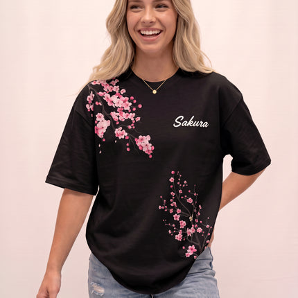 CAMISETA FEMININA SAKURA - FLORES DE CEREJEIRA