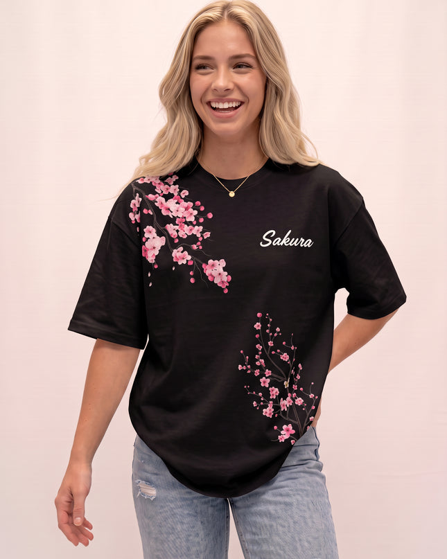 CAMISETA FEMININA SAKURA - FLORES DE CEREJEIRA