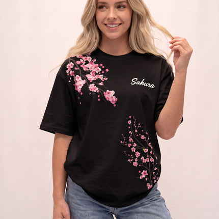 CAMISETA FEMININA SAKURA - FLORES DE CEREJEIRA