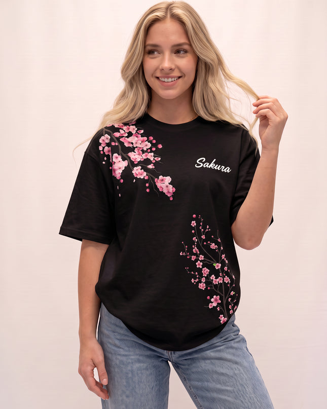 CAMISETA FEMININA SAKURA - FLORES DE CEREJEIRA