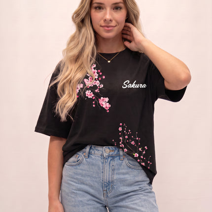 CAMISETA FEMININA SAKURA - FLORES DE CEREJEIRA