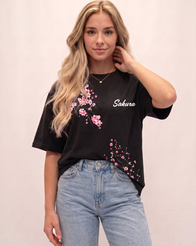 CAMISETA FEMININA SAKURA - FLORES DE CEREJEIRA