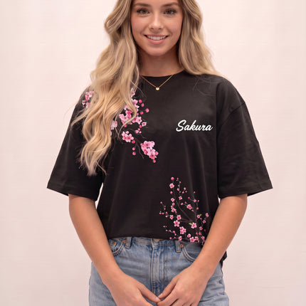 CAMISETA FEMININA SAKURA - FLORES DE CEREJEIRA