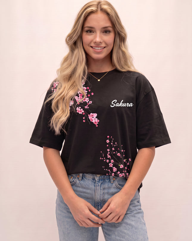 CAMISETA FEMININA SAKURA - FLORES DE CEREJEIRA