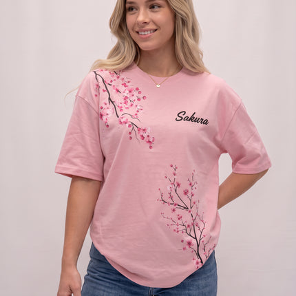 CAMISETA FEMININA SAKURA - FLORES DE CEREJEIRA