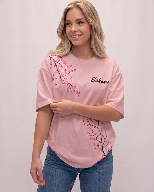 CAMISETA FEMININA SAKURA - FLORES DE CEREJEIRA