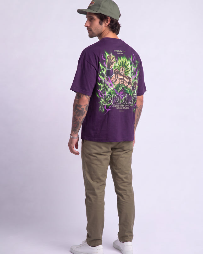 CAMISETA MASCULINA BROLY LENDÁRIO SUPER SAIYAJIN - PODER DOS DEUSES