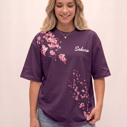 CAMISETA FEMININA SAKURA - FLORES DE CEREJEIRA