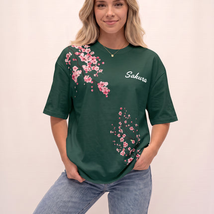 CAMISETA FEMININA SAKURA - FLORES DE CEREJEIRA