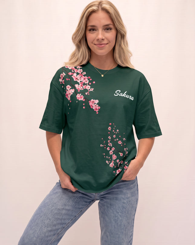 CAMISETA FEMININA SAKURA - FLORES DE CEREJEIRA