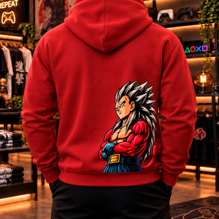 MOLETOM VEGETA SSJ4 Instinto Vermelho – Dragon Ball | Tribo Nerd