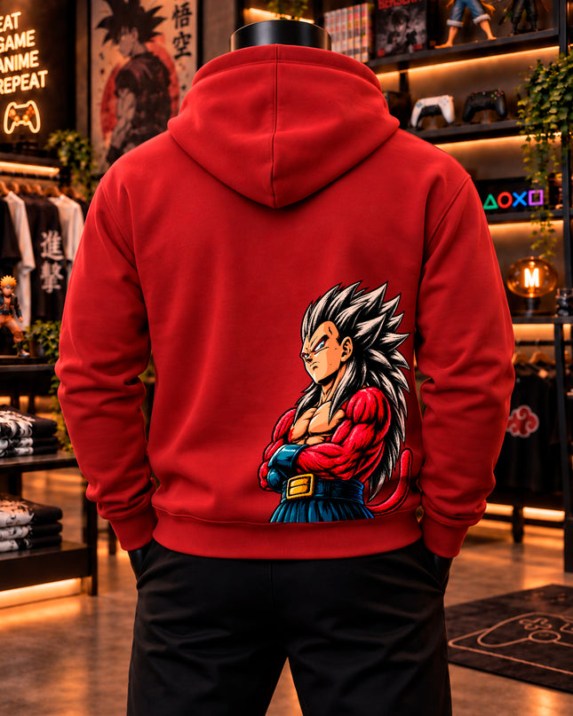 MOLETOM VEGETA SSJ4 Instinto Vermelho – Dragon Ball | Tribo Nerd