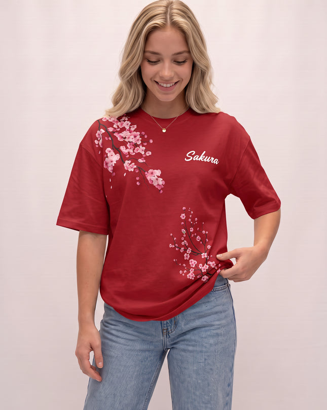CAMISETA FEMININA SAKURA - FLORES DE CEREJEIRA