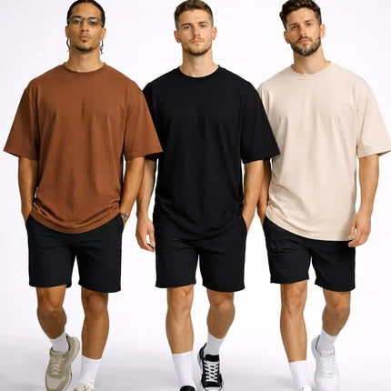 Kit 3 Camisetas Oversized Básicas 100% Algodão 30.1