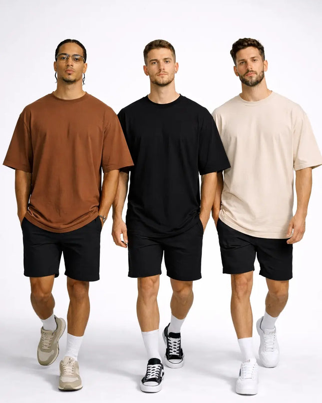 Kit 3 Camisetas Oversized Básicas 100% Algodão 30.1