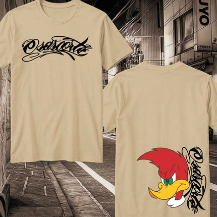 Camiseta Osasorte Pica-Pau bege